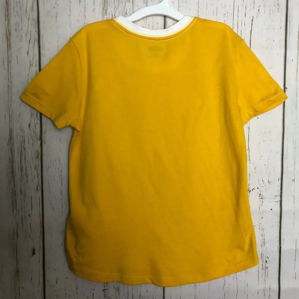 Old Navy Girls Yellow Graphic Short Sleeve XS(5)